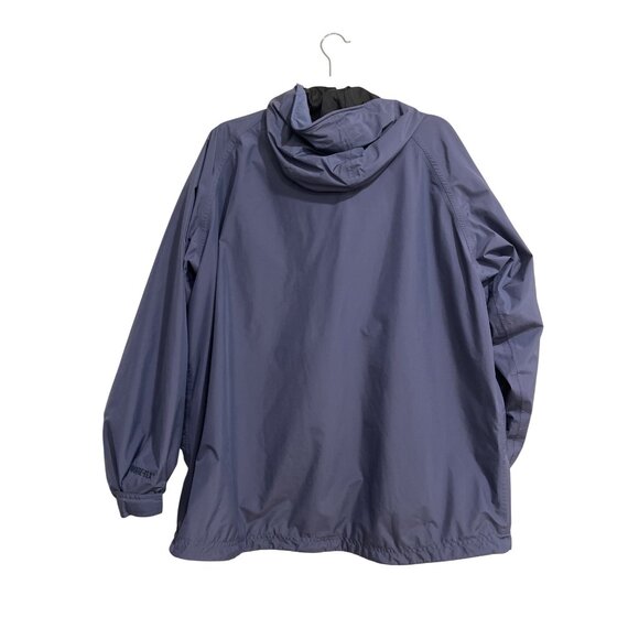L.L. Bean Gore-Tex Blue Waterproof Jacket Hooded Full-Zip Womens XL - Picture 2 of 10